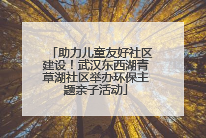 助力儿童友好社区建设！武汉东西湖青草湖社区举办环保主题亲子活动