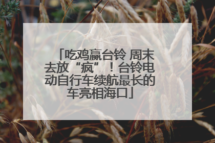 吃鸡赢台铃 周末去放“疯”！台铃电动自行车续航最长的车亮相海口