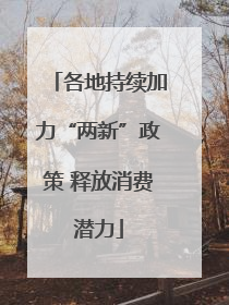 各地持续加力“两新”政策 释放消费潜力