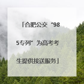 合肥公交“985专列”为高考考生提供接送服务