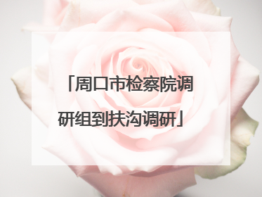 周口市检察院调研组到扶沟调研