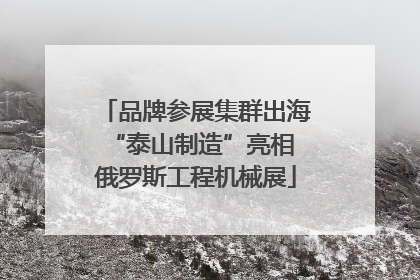 品牌参展集群出海 “泰山制造”亮相俄罗斯工程机械展