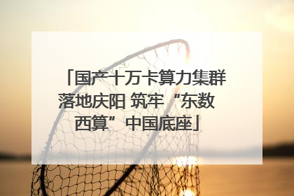 国产十万卡算力集群落地庆阳 筑牢“东数西算”中国底座