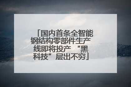国内首条全智能钢结构零部件生产线即将投产 “黑科技”层出不穷
