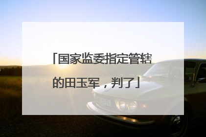 国家监委指定管辖的田玉军，判了