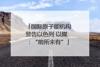 国际原子能机构警告以色列 以媒：“前所未有”