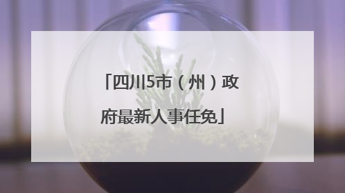 四川5市（州）政府最新人事任免