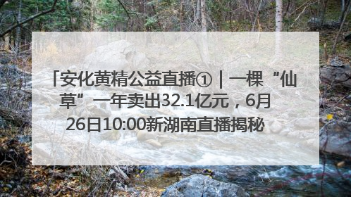 安化黄精公益直播①｜一棵“仙草”一年卖出32.1亿元，6月26日10:00新湖南直播揭秘安化黄精变黄金的“密码”