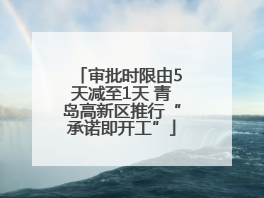 审批时限由5天减至1天 青岛高新区推行“承诺即开工”