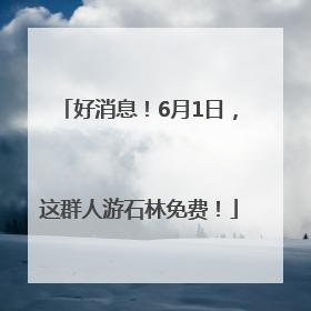 好消息！6月1日，这群人游石林免费！