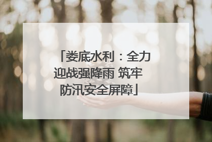 娄底水利：全力迎战强降雨 筑牢防汛安全屏障