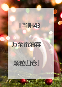 当阳43万余亩油菜颗粒归仓