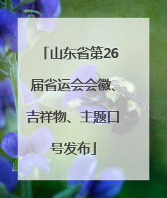 山东省第26届省运会会徽、吉祥物、主题口号发布