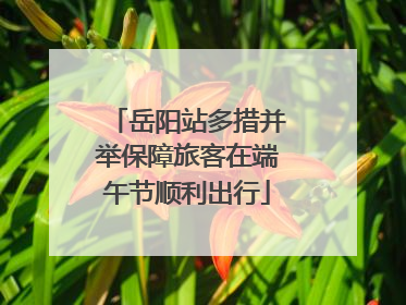 岳阳站多措并举保障旅客在端午节顺利出行