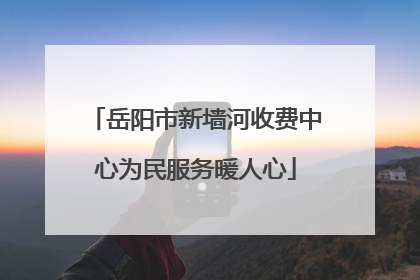 岳阳市新墙河收费中心为民服务暖人心