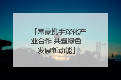 常蒙携手深化产业合作 共塑绿色发展新动能