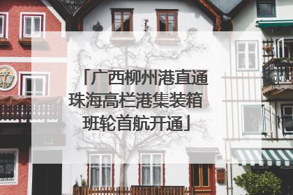 广西柳州港直通珠海高栏港集装箱班轮首航开通
