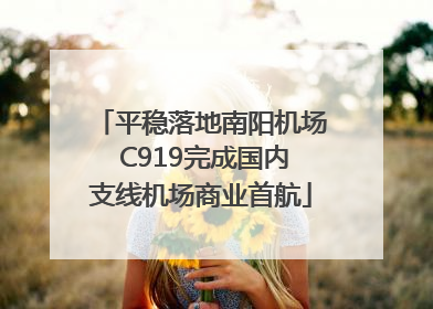 平稳落地南阳机场 C919完成国内支线机场商业首航
