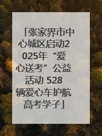 张家界市中心城区启动2025年“爱心送考”公益活动 528辆爱心车护航高考学子