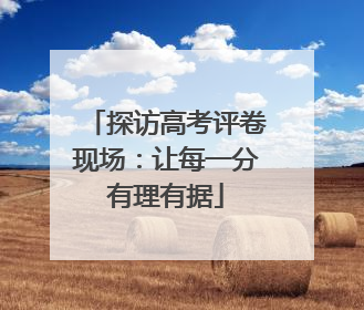 探访高考评卷现场：让每一分有理有据