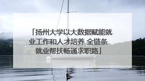 扬州大学以大数据赋能就业工作和人才培养 全链条就业帮扶畅通求职路
