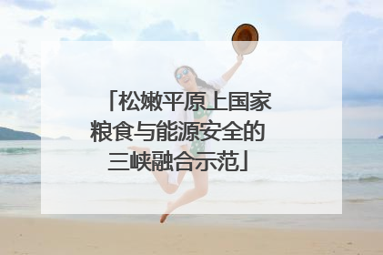 松嫩平原上国家粮食与能源安全的三峡融合示范