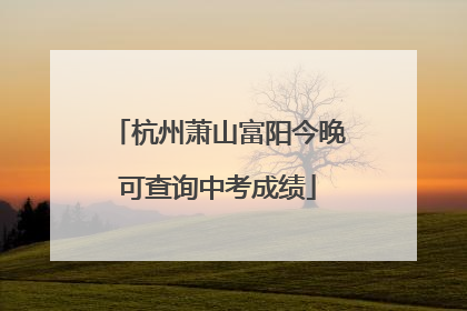 杭州萧山富阳今晚可查询中考成绩