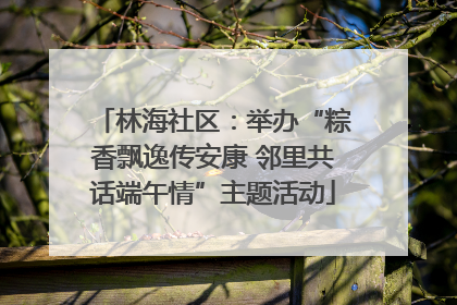 林海社区：举办“粽香飘逸传安康 邻里共话端午情”主题活动
