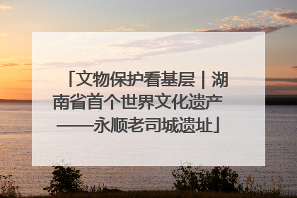 文物保护看基层｜湖南省首个世界文化遗产——永顺老司城遗址