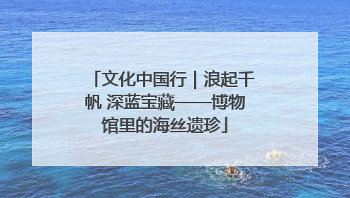 文化中国行｜浪起千帆 深蓝宝藏——博物馆里的海丝遗珍