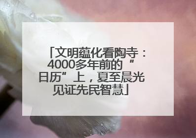 文明蕴化看陶寺：4000多年前的“日历”上，夏至晨光见证先民智慧