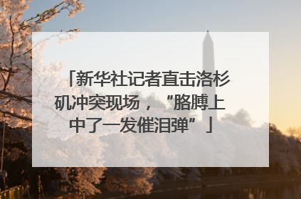 新华社记者直击洛杉矶冲突现场，“胳膊上中了一发催泪弹”