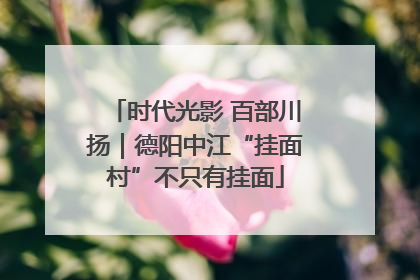 时代光影 百部川扬｜德阳中江“挂面村”不只有挂面