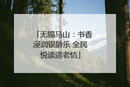 无锡马山：书香浸润银龄乐 全民悦读适老情