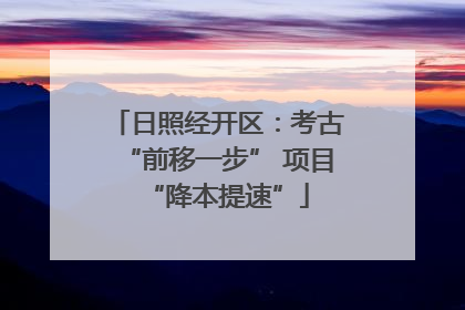 日照经开区：考古“前移一步” 项目“降本提速”