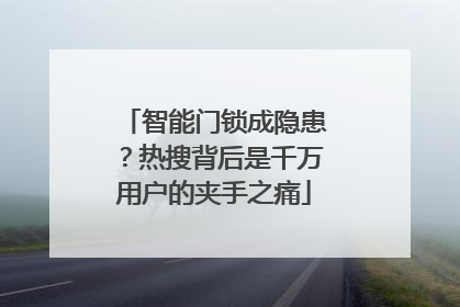 智能门锁成隐患？热搜背后是千万用户的夹手之痛
