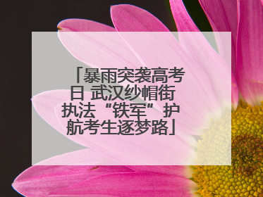 暴雨突袭高考日 武汉纱帽街执法“铁军”护航考生逐梦路