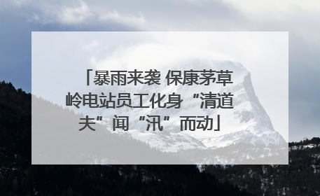 暴雨来袭 保康茅草岭电站员工化身“清道夫”闻“汛”而动