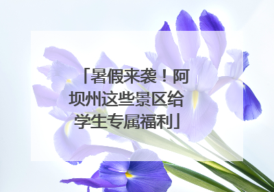 暑假来袭！阿坝州这些景区给学生专属福利
