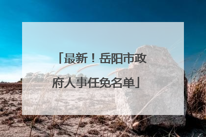 最新！岳阳市政府人事任免名单