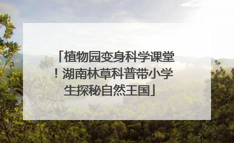 植物园变身科学课堂！湖南林草科普带小学生探秘自然王国