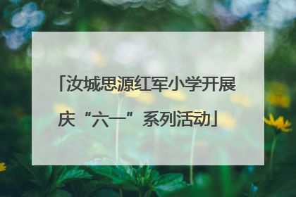 汝城思源红军小学开展庆“六一”系列活动