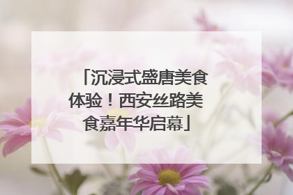 沉浸式盛唐美食体验！西安丝路美食嘉年华启幕