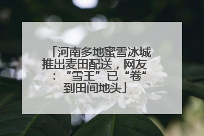 河南多地蜜雪冰城推出麦田配送，网友：“雪王”已“卷”到田间地头