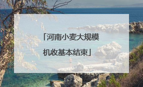 河南小麦大规模机收基本结束