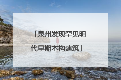 泉州发现罕见明代早期木构建筑