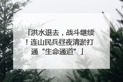 洪水退去，战斗继续！连山民兵昼夜清淤打通“生命通道”