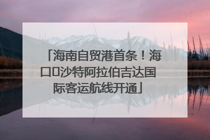 海南自贸港首条！海口⇌沙特阿拉伯吉达国际客运航线开通