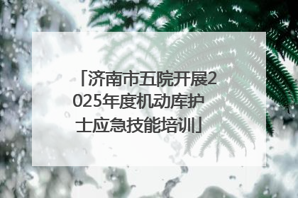 济南市五院开展2025年度机动库护士应急技能培训