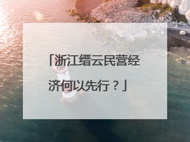 浙江缙云民营经济何以先行？